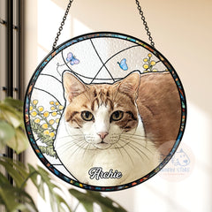 Custom Pet Portrait Stained Glass Suncatcher