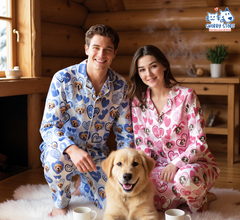 Personalized Custom Photo Dog & Cat Face Pajamas Set - Gift For Pet Owners, Pet Lovers