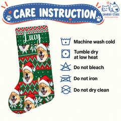 Personalized Christmas Stocking – Custom Name & Photo Holiday Gift for Kids, Family & Pet Lovers