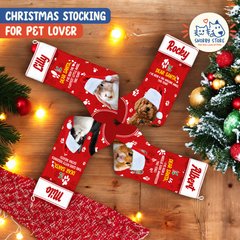 Personalized Christmas Stocking – Custom Name & Photo Holiday Gift for Kids, Family & Pet Lovers