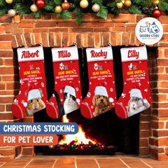 Personalized Christmas Stocking – Custom Name & Photo Holiday Gift for Kids, Family & Pet Lovers