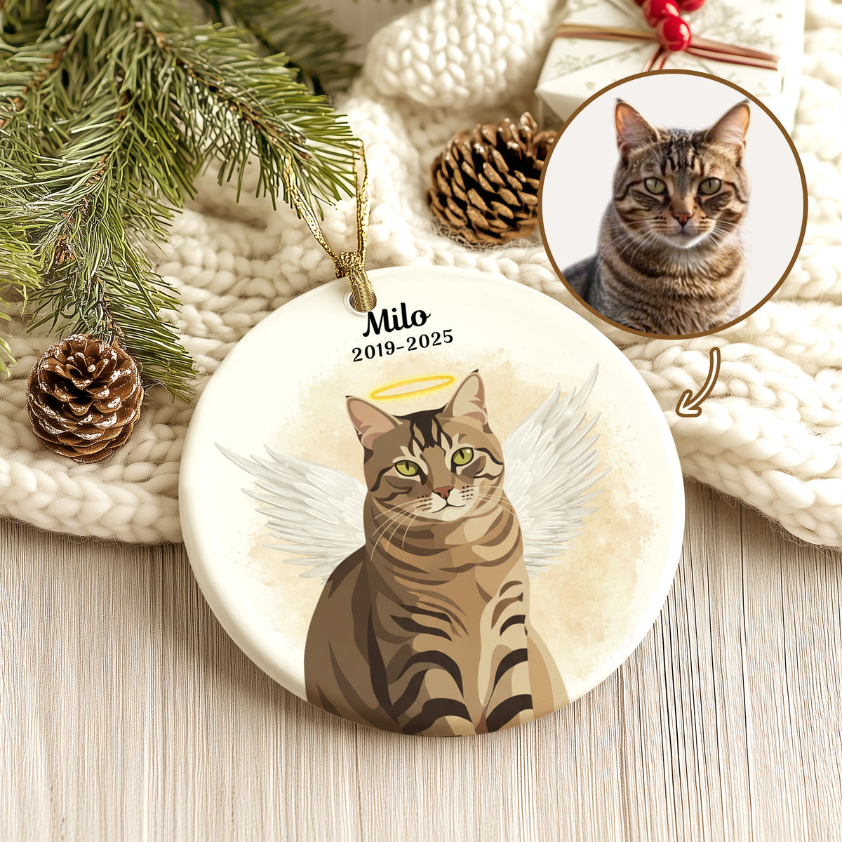 Personalized Pet Watercolor Ornament