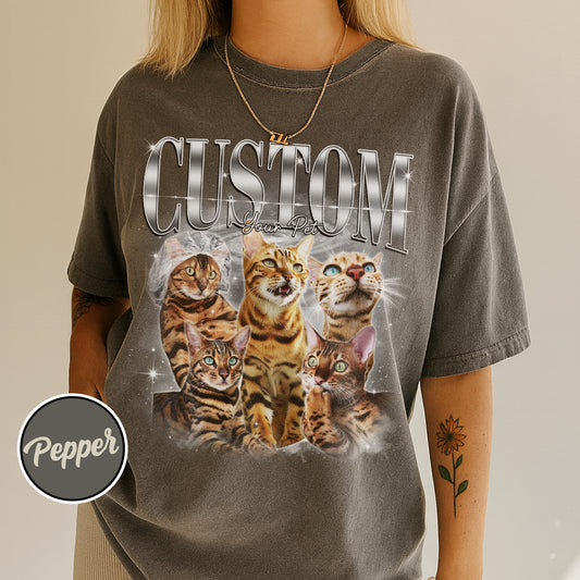 Custom Comfort Colors Vintage Pet Shirt - Pet Photo + Name