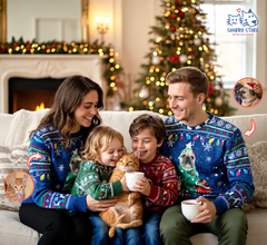 Personalized Pet Christmas All Over Print Sweatshirt, Funny Cat And Dog Photo & Name Sweatshirt, Funny Merry Pawmas Gift For Pet Lovers 2025