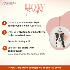 Personalized Pet Watercolor Ornament