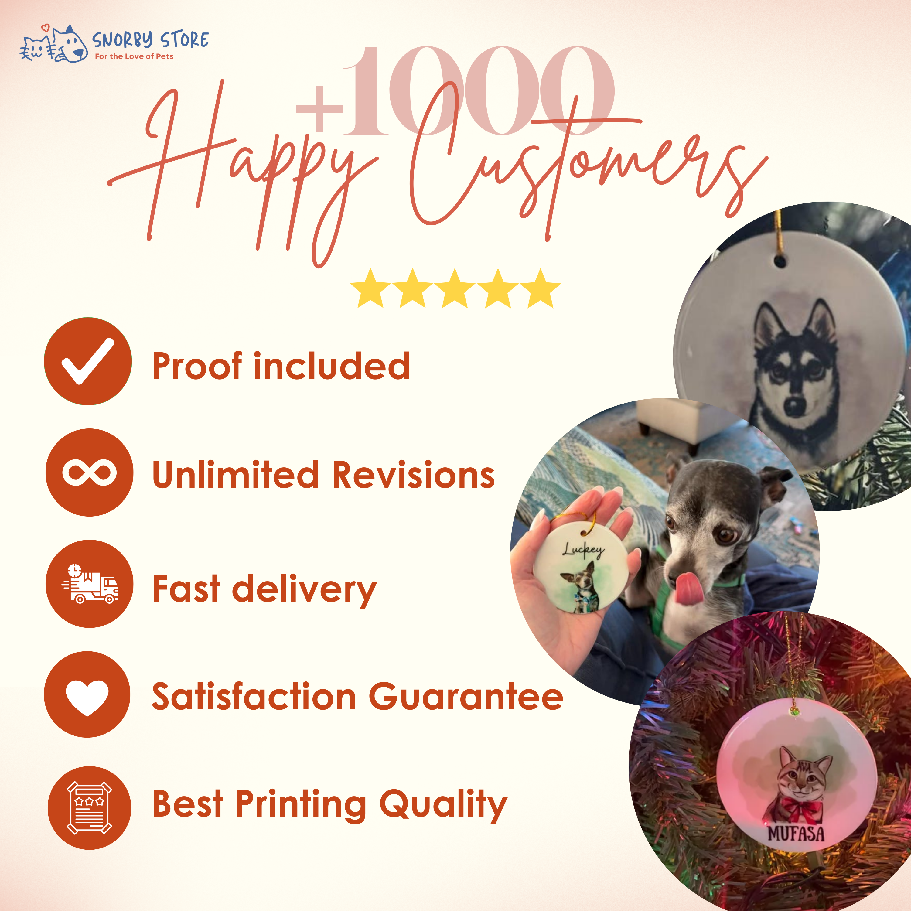 Personalized Pet Watercolor Ornament