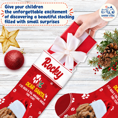 Personalized Christmas Stocking – Custom Name & Photo Holiday Gift for Kids, Family & Pet Lovers