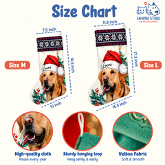 Personalized Christmas Stocking – Custom Name & Photo Holiday Gift for Kids, Family & Pet Lovers