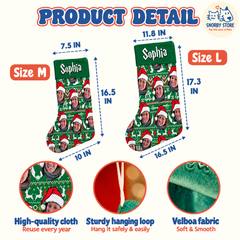 Personalized Christmas Stocking – Custom Name & Photo Holiday Gift for Kids, Family & Pet Lovers