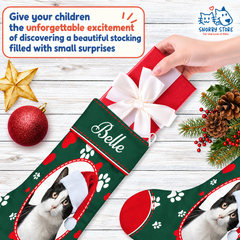 Personalized Christmas Stocking – Custom Name & Photo Holiday Gift for Kids, Family & Pet Lovers