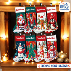 Personalized Christmas Stocking – Custom Name & Photo Holiday Gift for Kids, Family & Pet Lovers