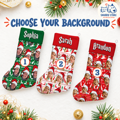 Personalized Christmas Stocking – Custom Name & Photo Holiday Gift for Kids, Family & Pet Lovers