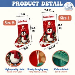 Personalized Christmas Stocking – Custom Name & Photo Holiday Gift for Kids, Family & Pet Lovers