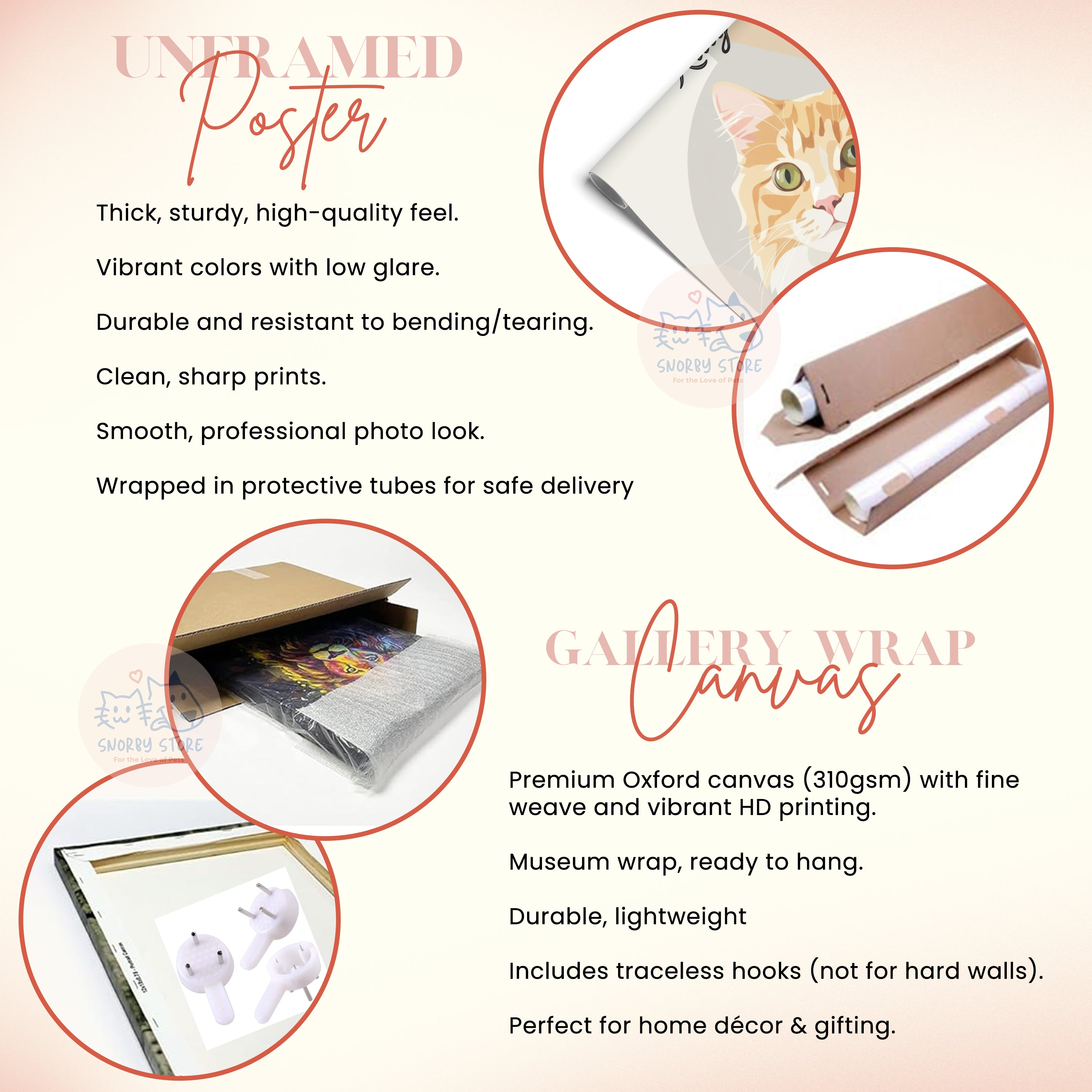 Custom Pet Poster & Canvas Wall Art | Personalized Dog Cat Portrait Print | Pet Memorial Gift for Pet Lovers