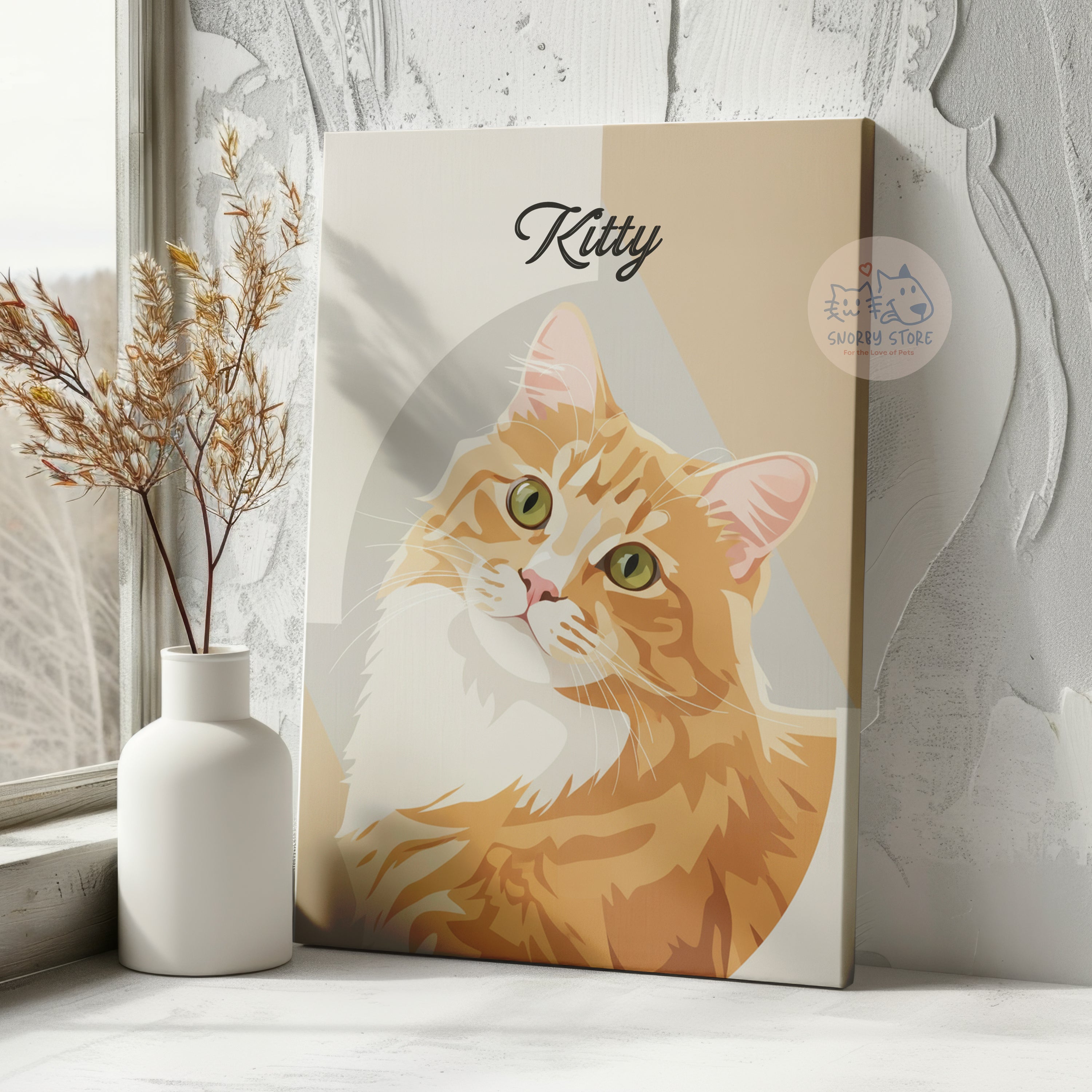 Custom Pet Poster & Canvas Wall Art | Personalized Dog Cat Portrait Print | Pet Memorial Gift for Pet Lovers (Copy) (Copy)