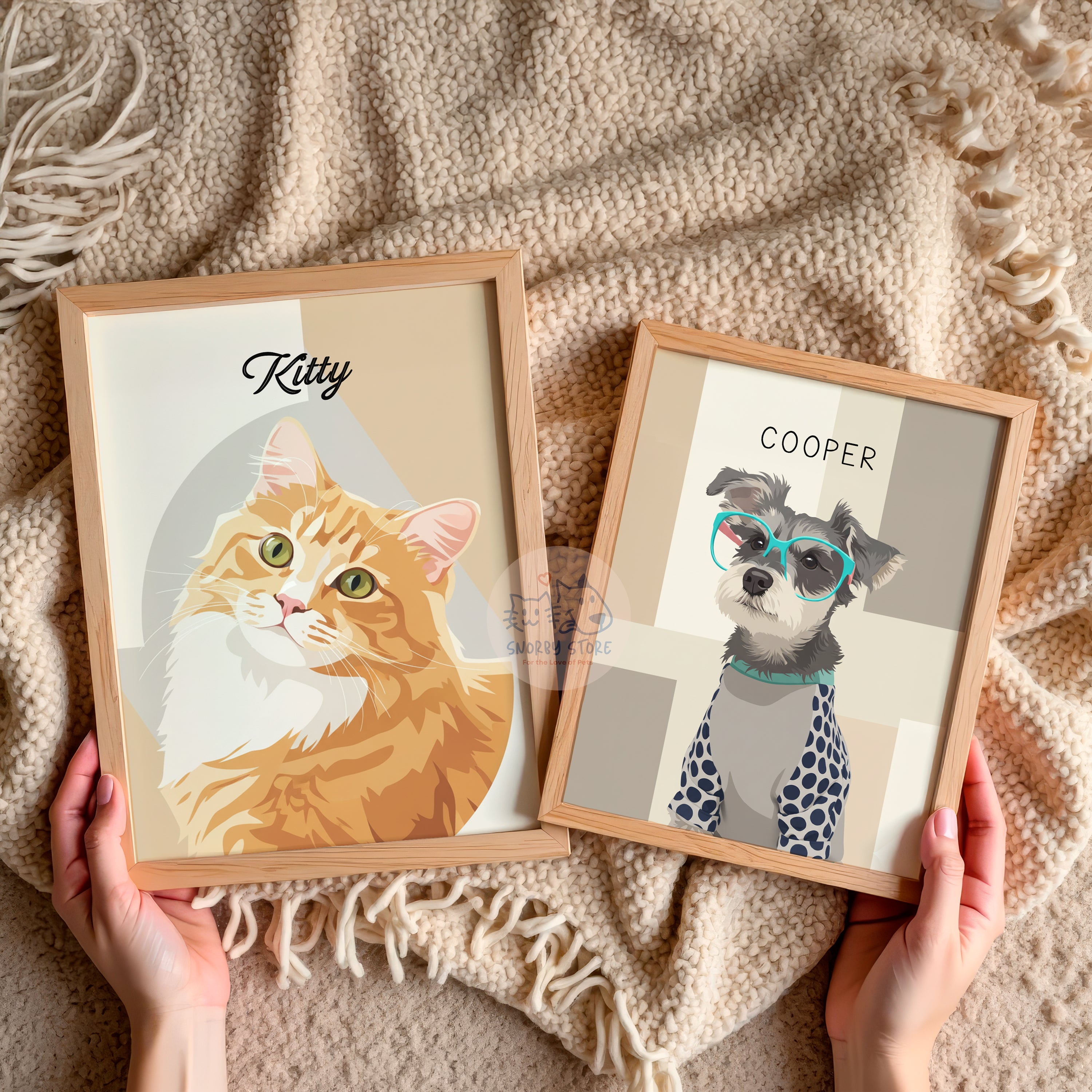 Custom Pet Poster & Canvas Wall Art | Personalized Dog Cat Portrait Print | Pet Memorial Gift for Pet Lovers (Copy) (Copy)