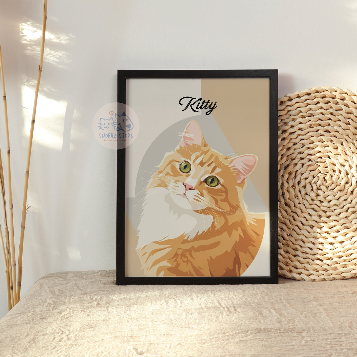 Custom Pet Poster & Canvas Wall Art | Personalized Dog Cat Portrait Print | Pet Memorial Gift for Pet Lovers (Copy) (Copy)