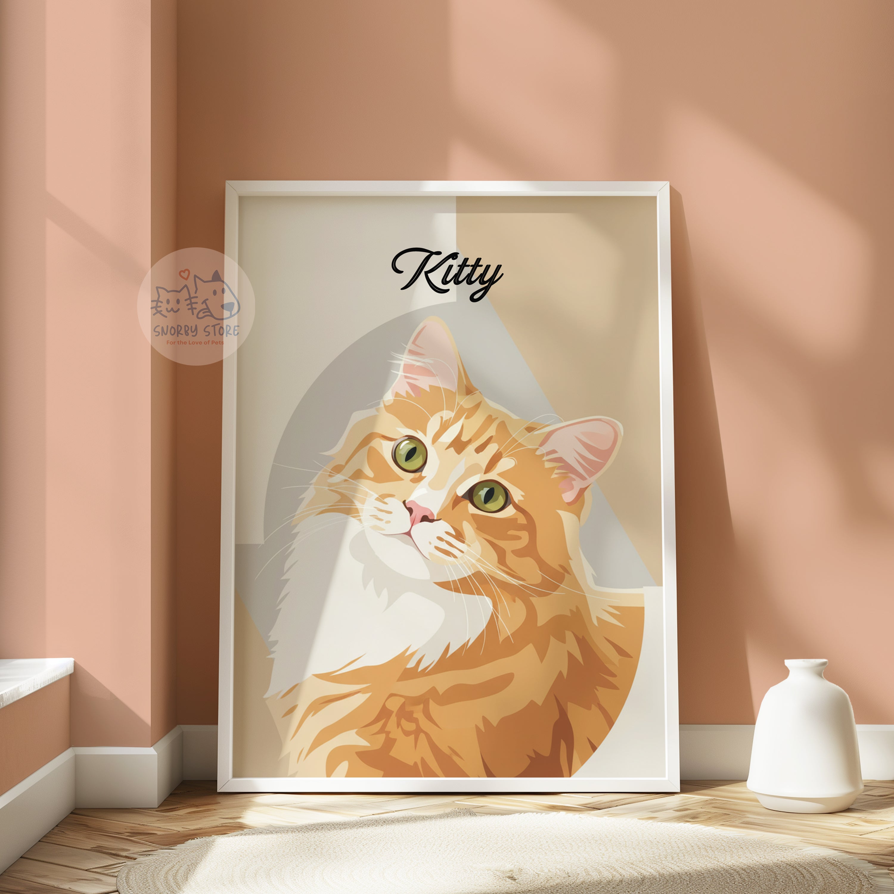 Custom Pet Poster & Canvas Wall Art | Personalized Dog Cat Portrait Print | Pet Memorial Gift for Pet Lovers (Copy) (Copy)