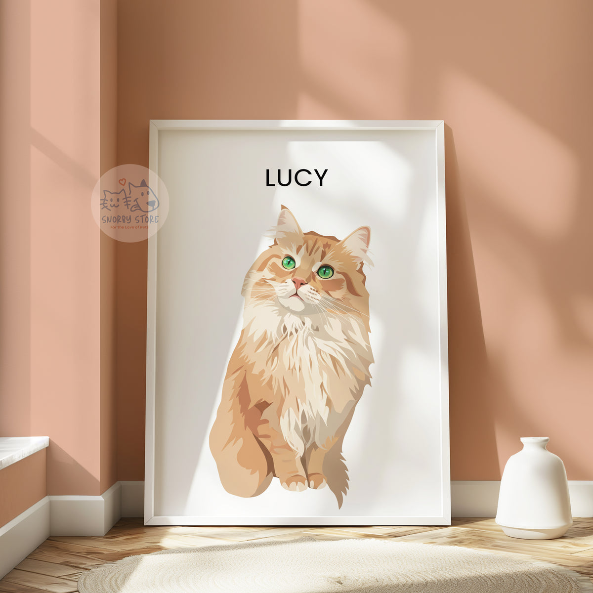 Custom Pet Poster & Canvas Wall Art | Personalized Dog Cat Portrait Print | Pet Memorial Gift for Pet Lovers