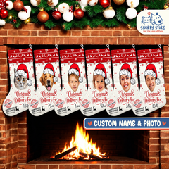 Personalized Christmas Stocking – Custom Name & Photo Holiday Gift for Kids, Family & Pet Lovers