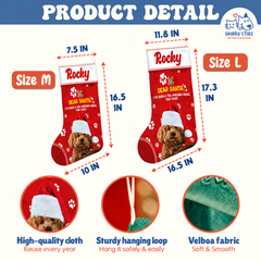 Personalized Christmas Stocking – Custom Name & Photo Holiday Gift for Kids, Family & Pet Lovers