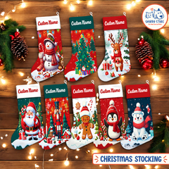 Personalized Christmas Stocking – Custom Name & Photo Holiday Gift for Kids, Family & Pet Lovers