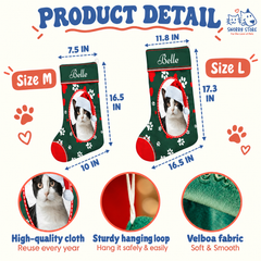 Personalized Christmas Stocking – Custom Name & Photo Holiday Gift for Kids, Family & Pet Lovers
