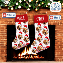Personalized Christmas Stocking – Custom Name & Photo Holiday Gift for Kids, Family & Pet Lovers