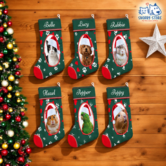 Personalized Christmas Stocking – Custom Name & Photo Holiday Gift for Kids, Family & Pet Lovers
