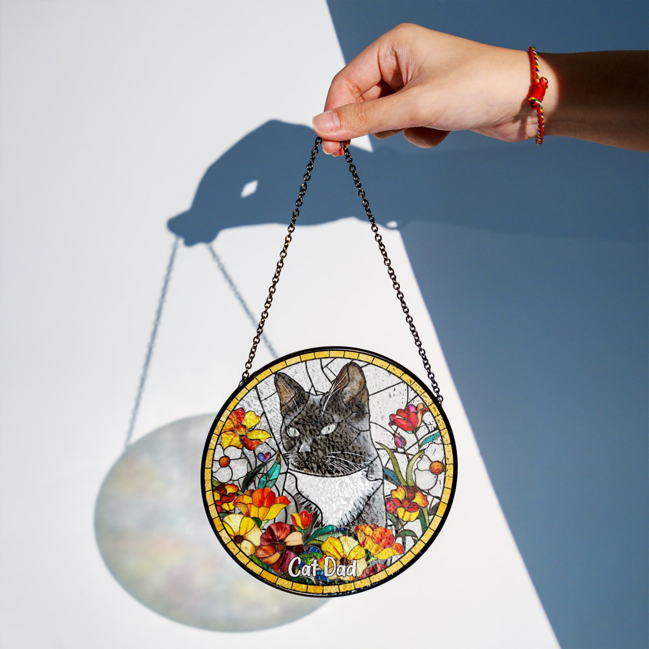 Custom Pet Portrait Stained Glass Suncatcher