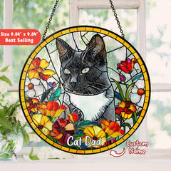 Custom Pet Portrait Stained Glass Suncatcher