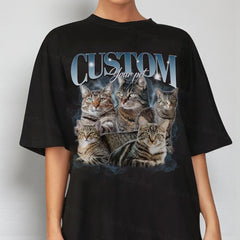 Custom Bootleg Vintage Pet Shirt - Pet Photo + Name